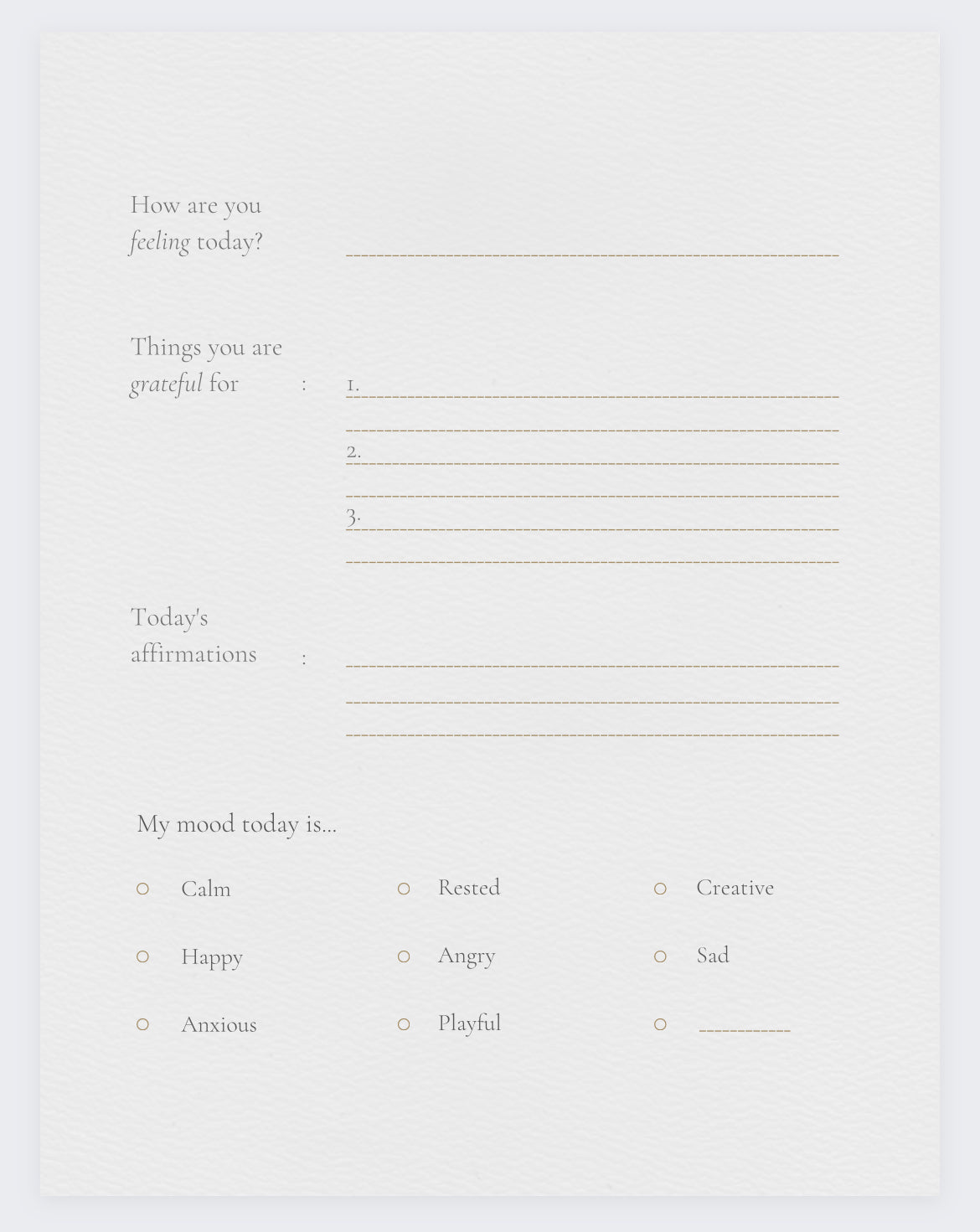 Daliy Journal
